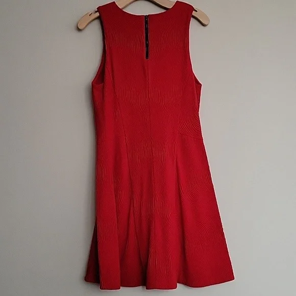 Rag & Bone Red Sleeveless Fit & Flare Dress | Size L - Picture 6 of 11